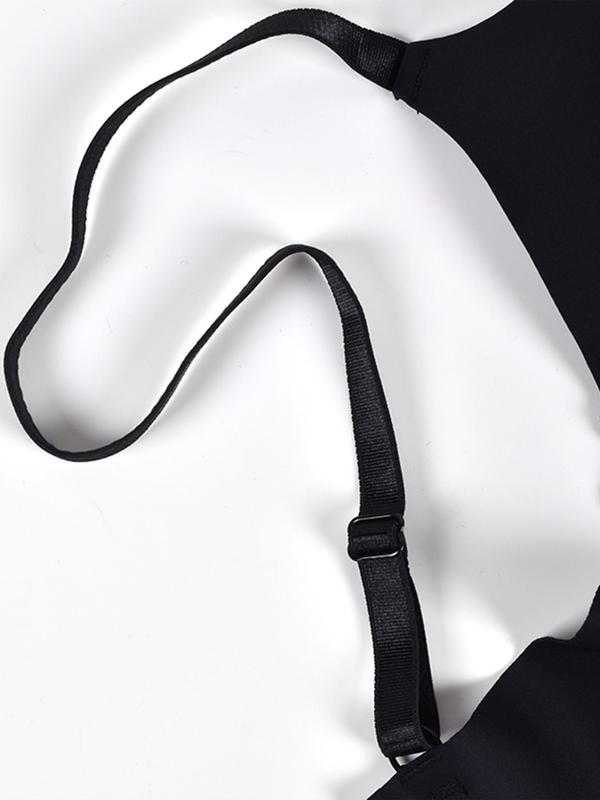 Women's Plain Buckle Front Push Up Bra, Casual Adjustable Strap Underwire Bra, Ladies Lingerie for Daily Wear